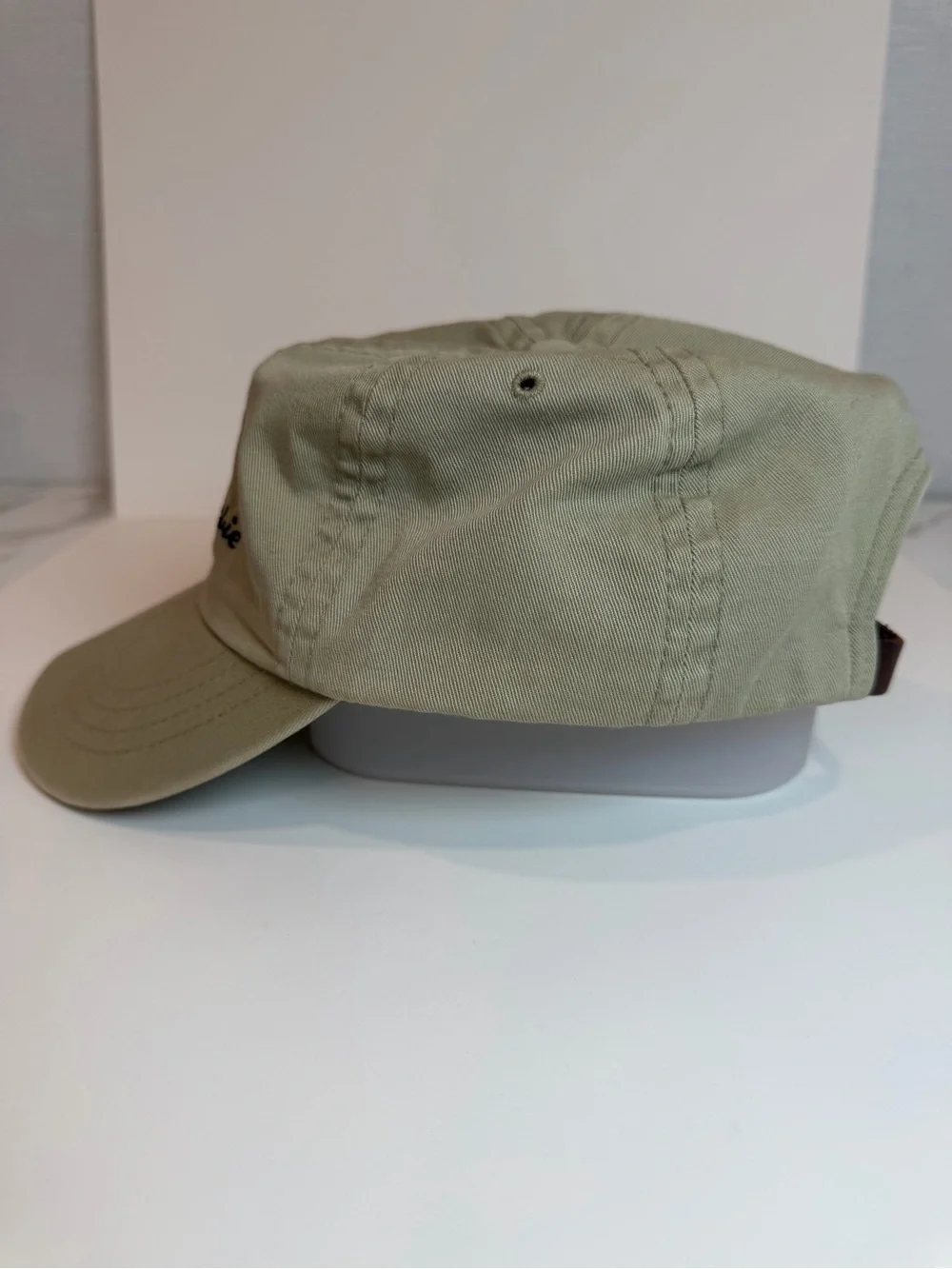 Vintage Abercrombie & Fitch A&F Hat Made USA Leather Strapback Cotton